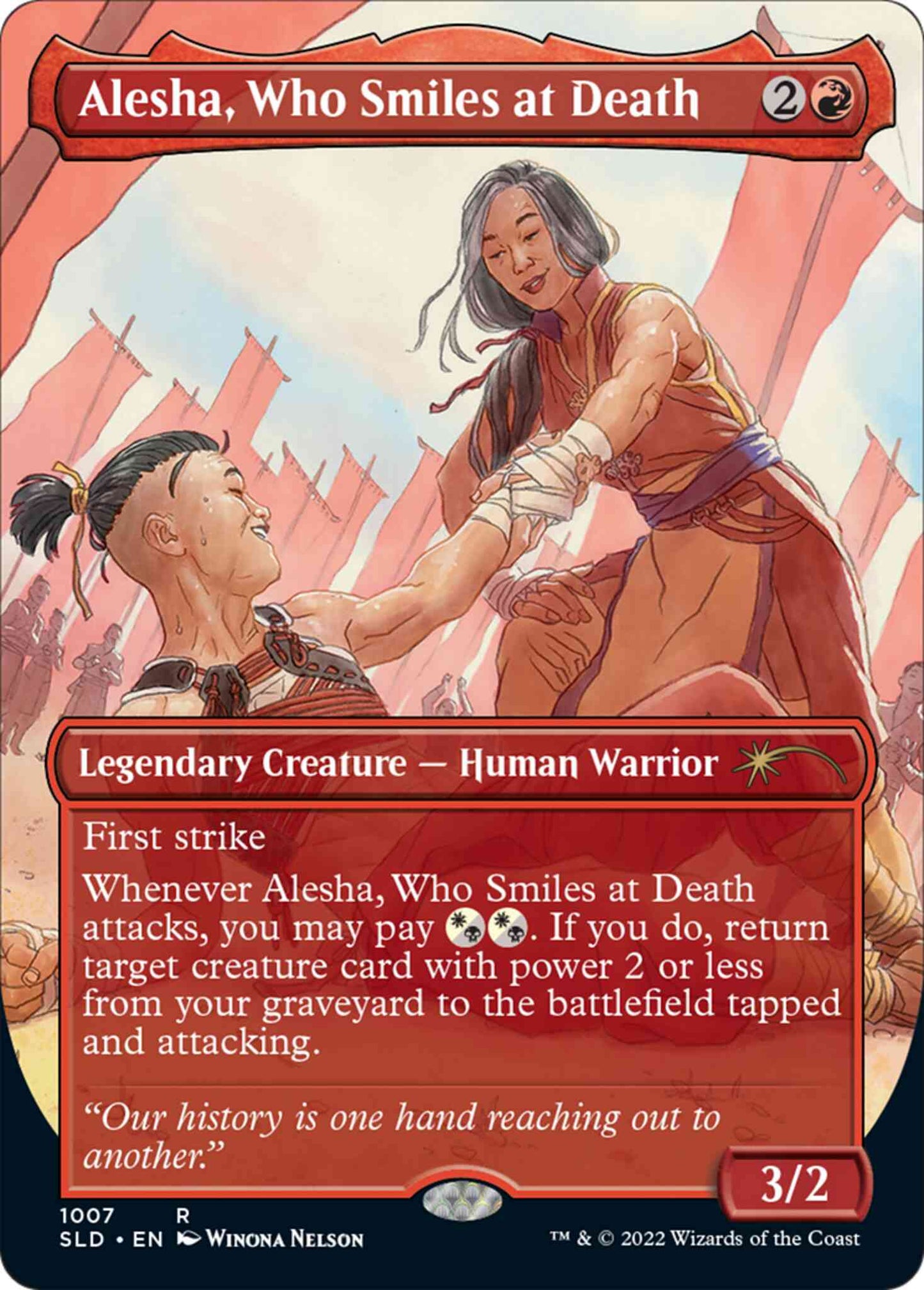 Alesha, Who Smiles at Death [1007] [Borderless] [Pride Across the Multiverse] [Secret Lair Drop] [Non-Foil]