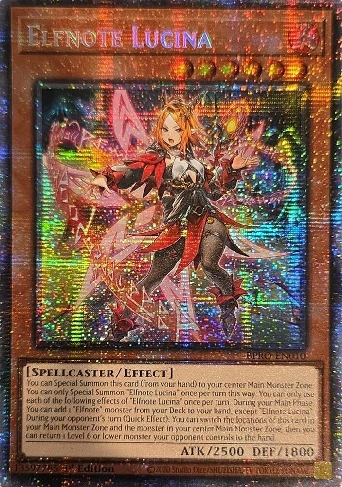 Elfnote Lucina - BPRO-EN010 - Starlight Rare - 1st Edition