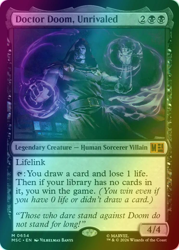 Doctor Doom, Unrivaled [654] [Jumpstart] [Marvel Super Heroes: Commander] [Foil]
