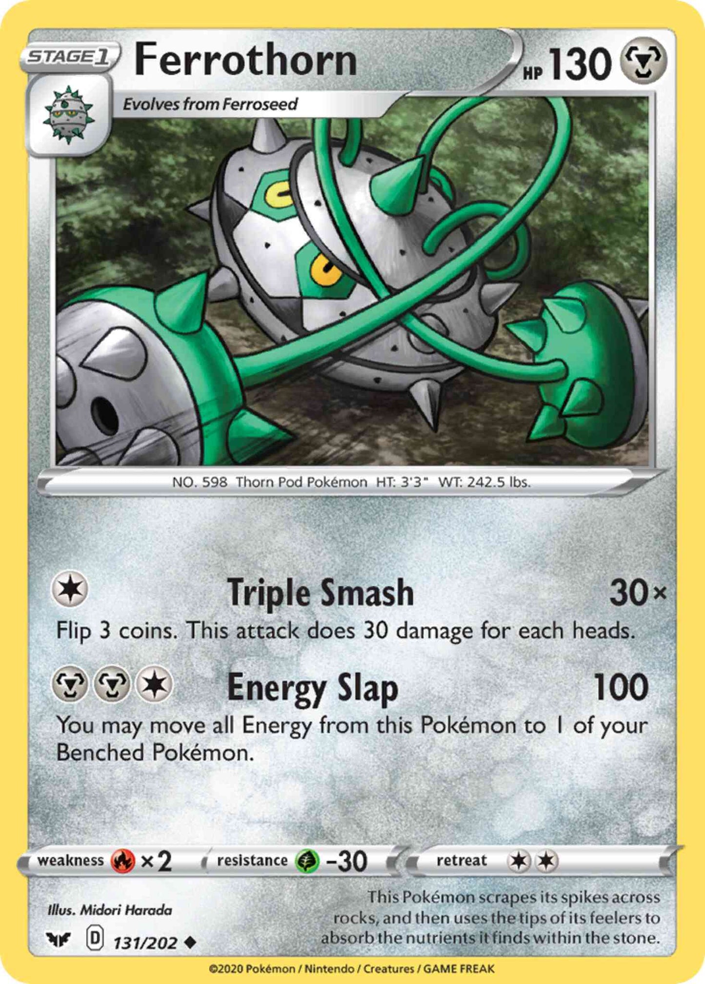 Ferrothorn - 131/202 - Uncommon [swsh1-131] [Reverse Holo]