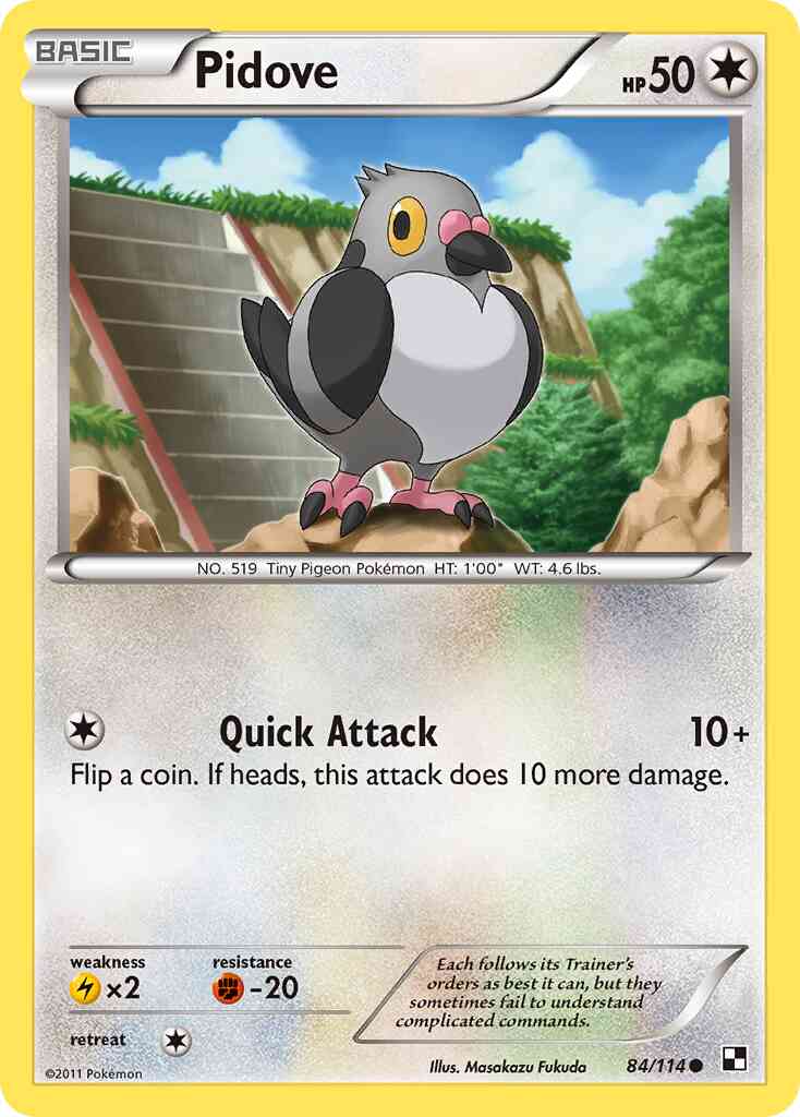 Pidove - 84/114 - Common [bw1-84] [Reverse Holo]