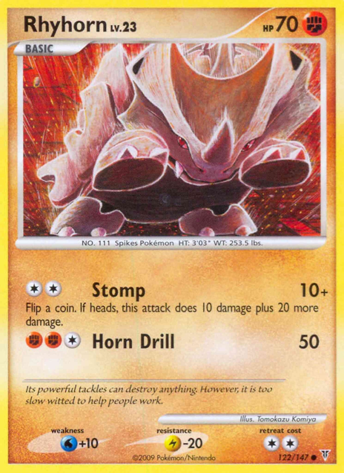Rhyhorn - 122/147 - Common [pl3-122] [Reverse Holo]
