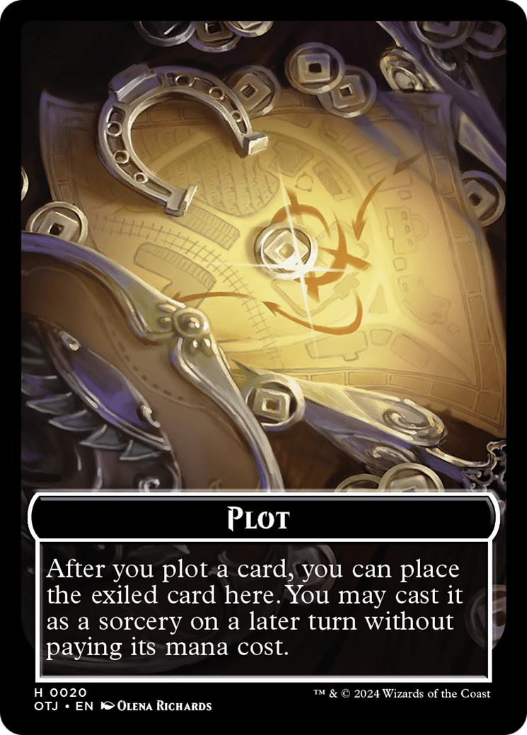 Dinosaur Token (09) // Plot Token (20) [Outlaws of Thunder Junction: Tokens] [Non-Foil]
