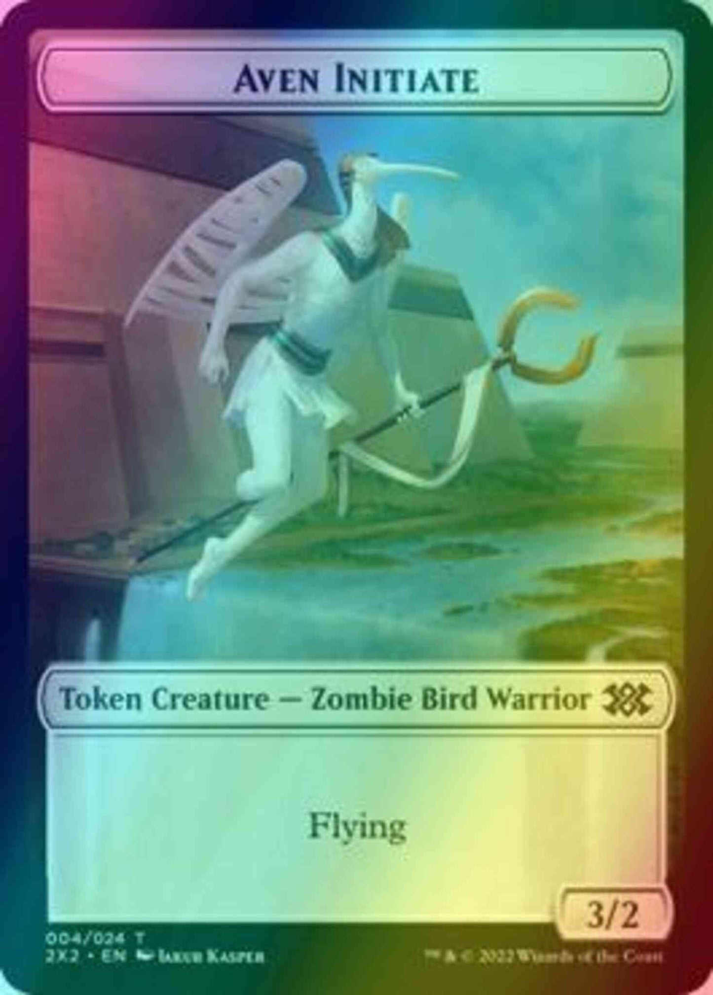 Aven Initiate Token (04) // Spider Token (18) [Double Masters 2022: Tokens] [Foil]