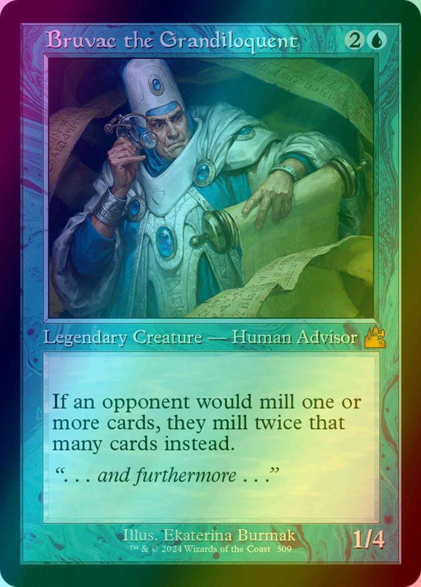 Bruvac the Grandiloquent [309] [Retro Frame] [Ravnica Remastered] [Foil]