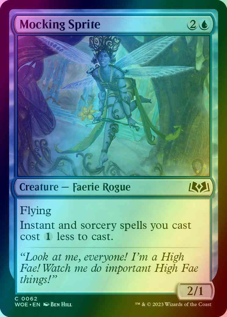 Mocking Sprite [62] [Wilds of Eldraine] [Foil]