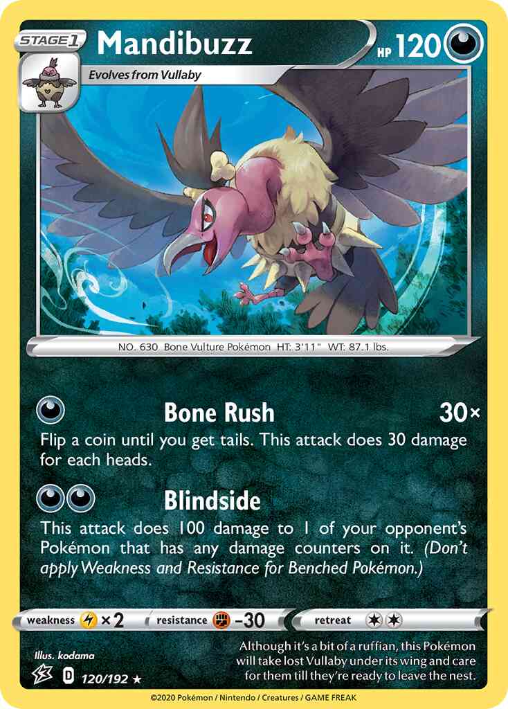 Mandibuzz - 120/192 - Rare [swsh2-120] [Reverse Holo]