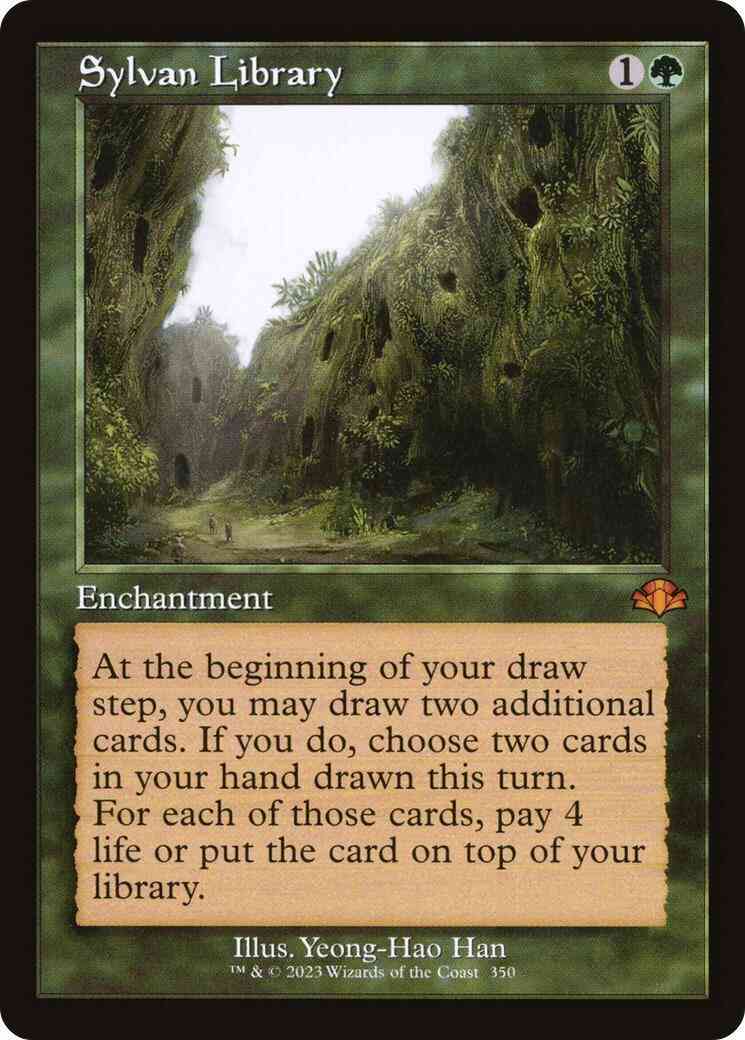 Sylvan Library [350] [Retro Frame] [Dominaria Remastered] [Non-Foil]