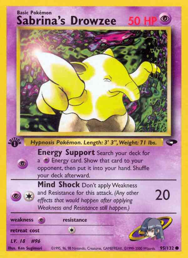 Sabrina's Drowzee - 95/132 - Common - 1st Edition [gym2-95] [Non-Holo]