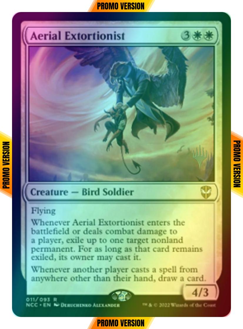 Aerial Extortionist [Promo Pack] [11p] [Streets of New Capenna: Commander: Promos] [Foil]