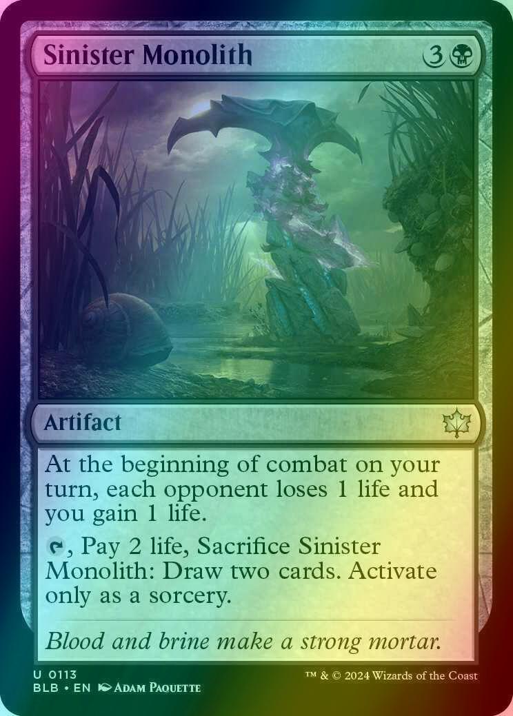 Sinister Monolith [113] [Bloomburrow] [Foil]