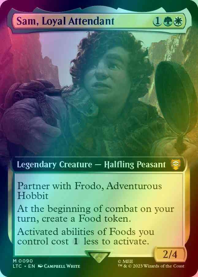 Sam, Loyal Attendant [90] [Extended Art] [The Lord of the Rings: Tales of Middle-earth: Commander] [Foil]