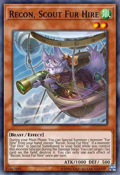 Recon, Scout Fur Hire - DASA-EN015 - Super Rare - 1st Edition