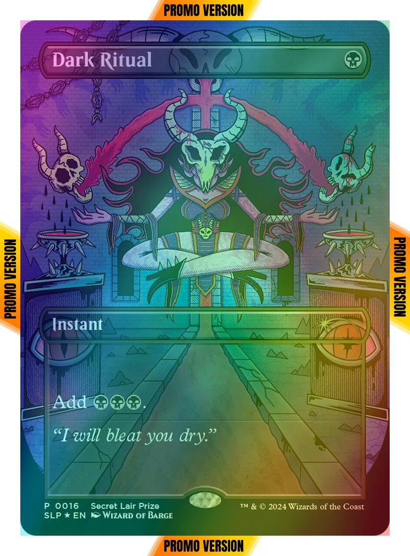 Dark Ritual [0016] [Borderless] [Secret Lair Promo] [Foil]