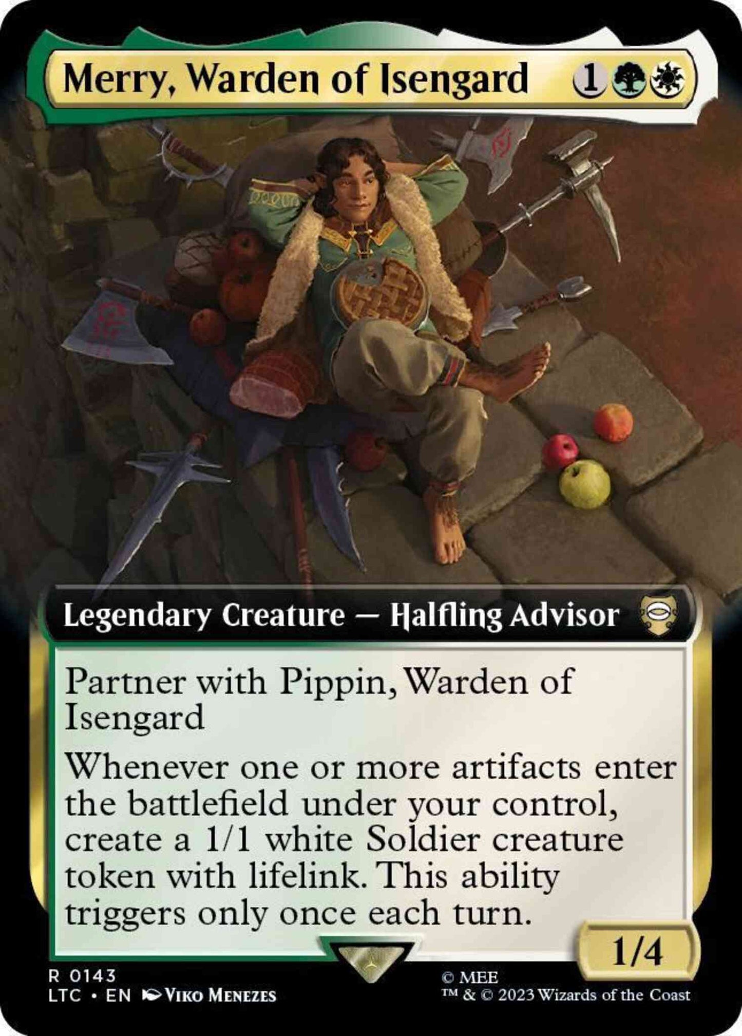 Merry, Warden of Isengard [143] [Extended Art] [The Lord of the Rings: Tales of Middle-earth: Commander] [Non-Foil]