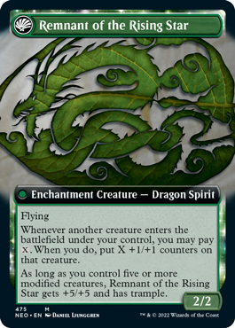 Jugan Defends the Temple // Remnant of the Rising Star [475] [Extended Art] [Kamigawa: Neon Dynasty] [Non-Foil]