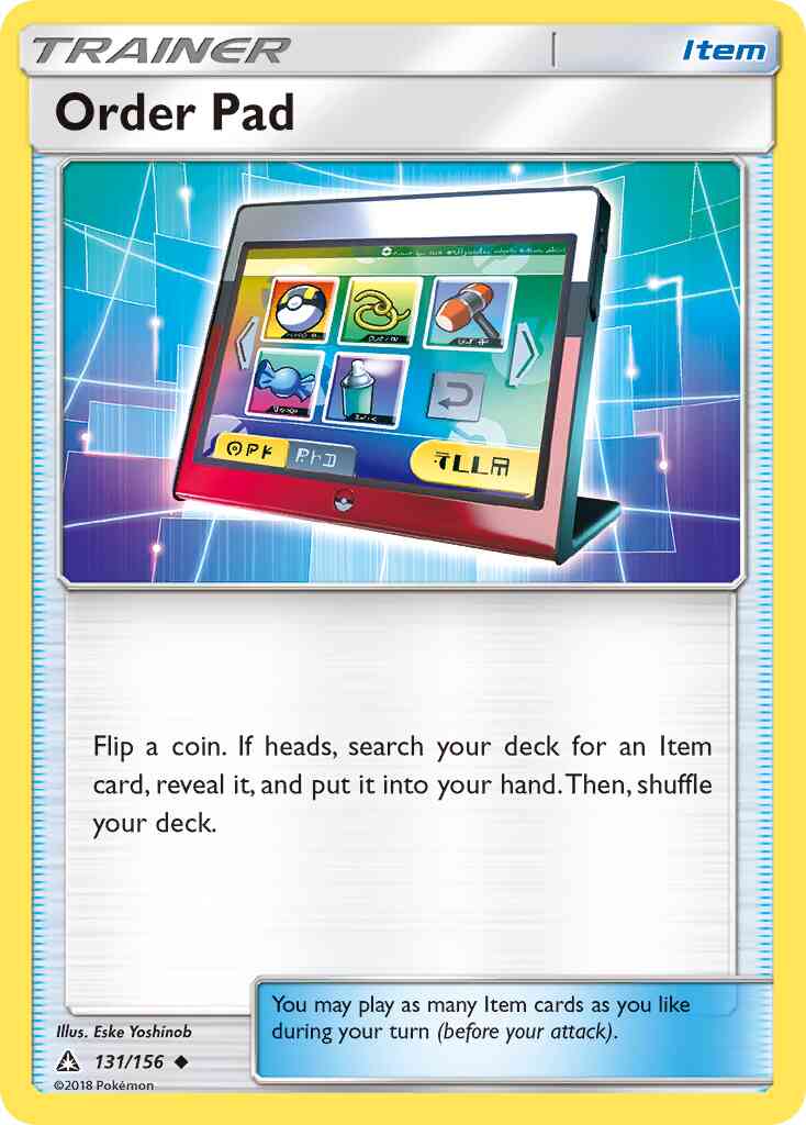 Order Pad - 131/156 - Uncommon [sm5-131] [Non-Holo]