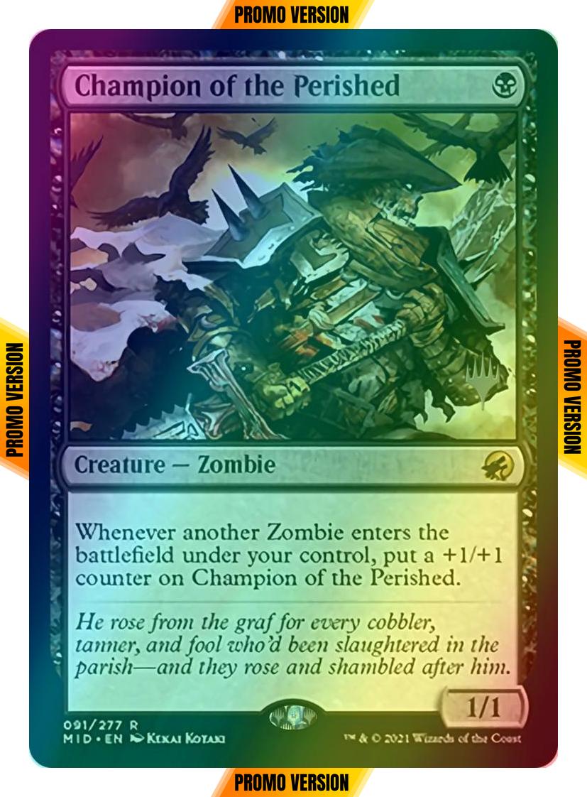 Champion of the Perished [Promo Pack] [91p] [Innistrad: Midnight Hunt Promos] [Foil]