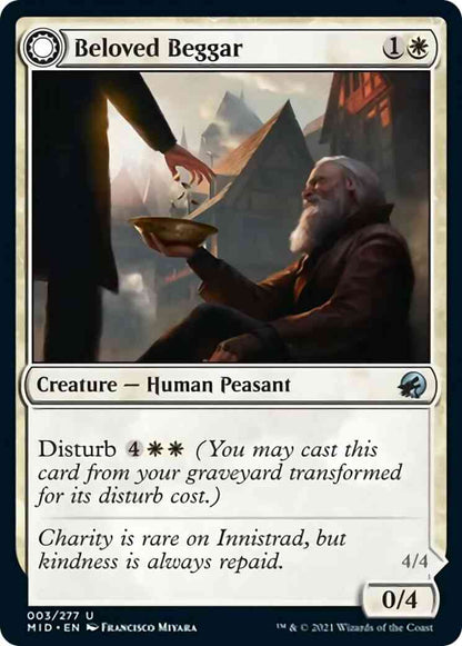 Beloved Beggar // Generous Soul [3] [Innistrad: Midnight Hunt] [Non-Foil]