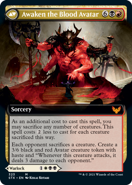 Extus, Oriq Overlord // Awaken the Blood Avatar [323] [Extended Art] [Strixhaven: School of Mages] [Non-Foil]