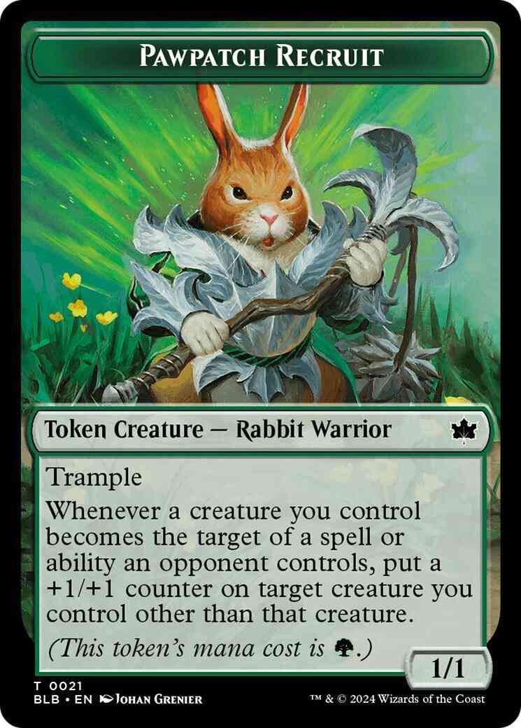 Pawpatch Recruit Token [21] [Bloomburrow: Tokens] [Non-Foil]