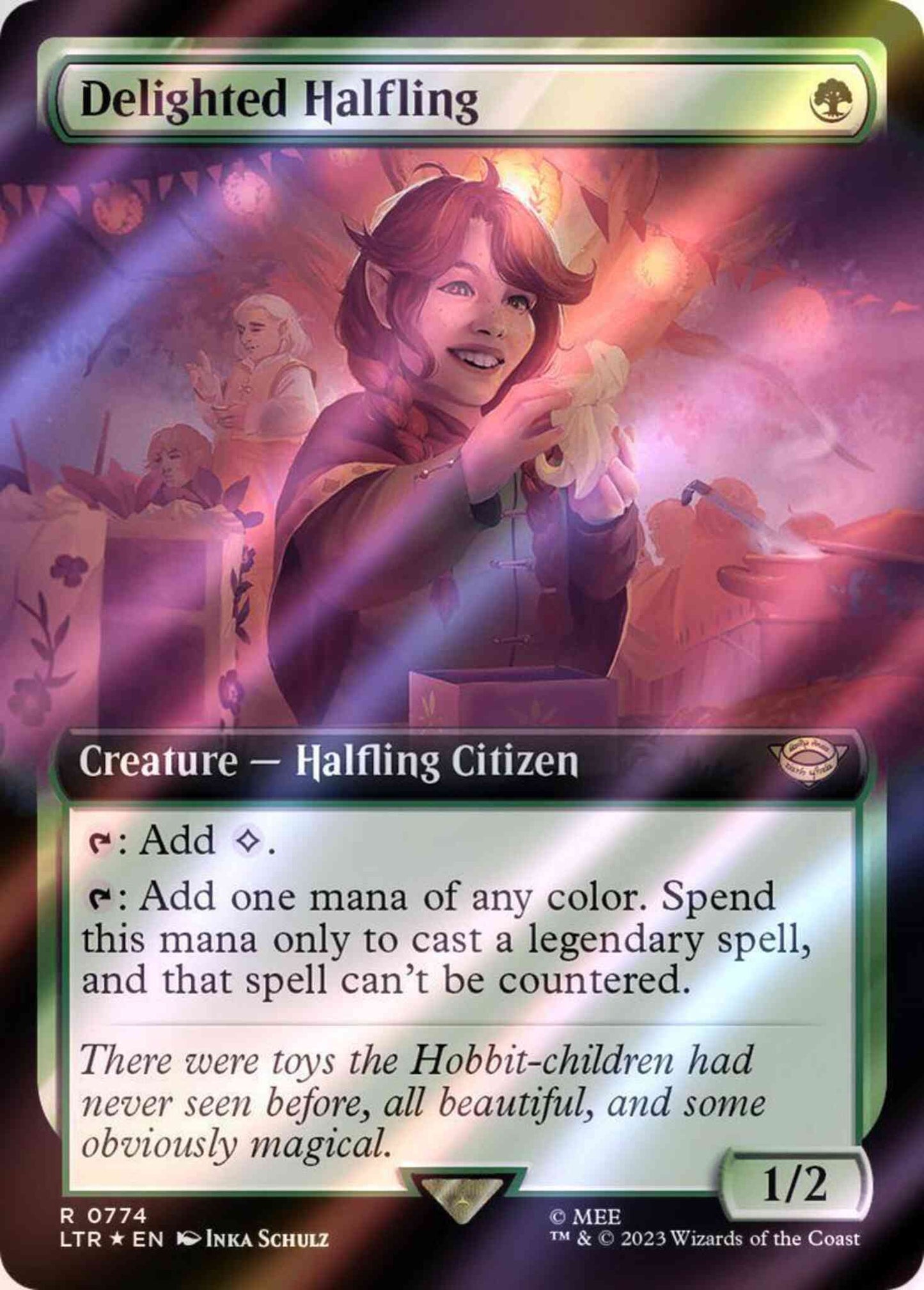 Delighted Halfling [774] [Extended Art] [The Lord of the Rings: Tales of Middle-earth] [Surge Foil]