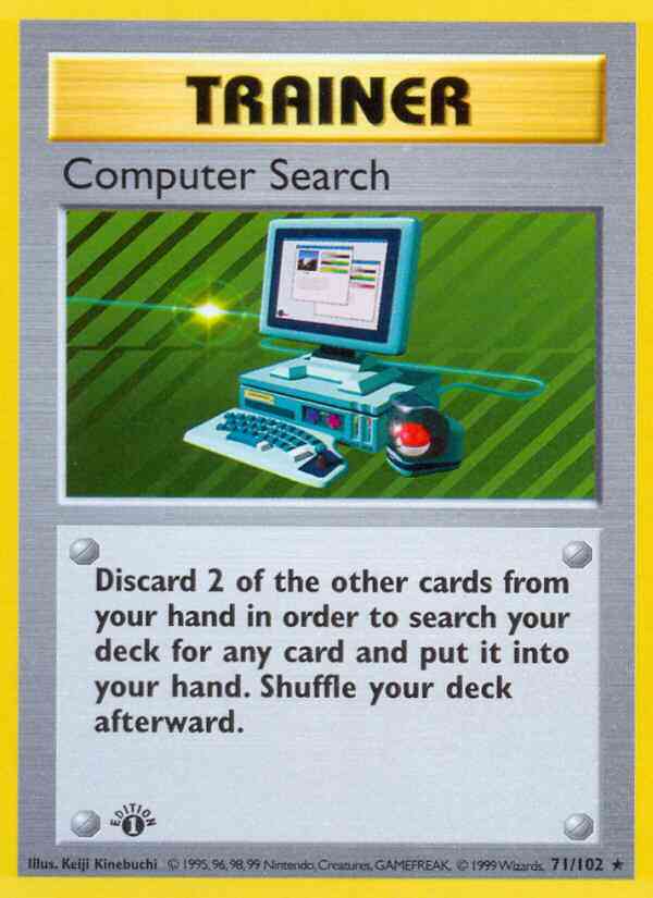 Computer Search - 71/102 - Rare - 1st Edition [base1-71] [Non-Holo]