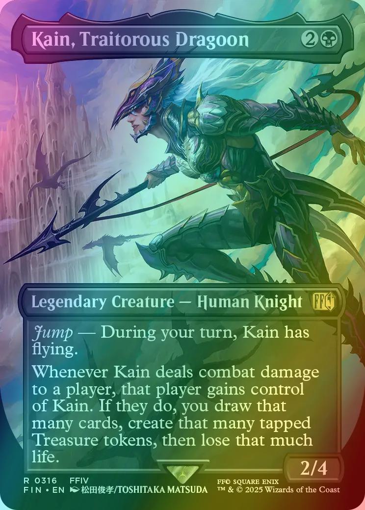 Kain, Traitorous Dragoon [316] [Borderless] [FINAL FANTASY] [Foil]