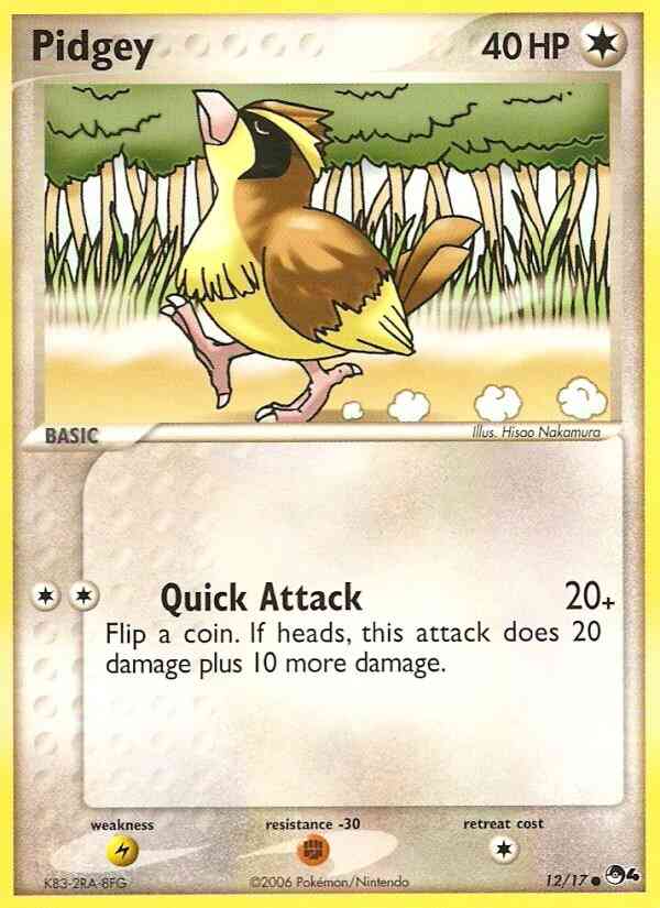 Pidgey - 12/17 - Common [pop4-12] [Non-Holo]