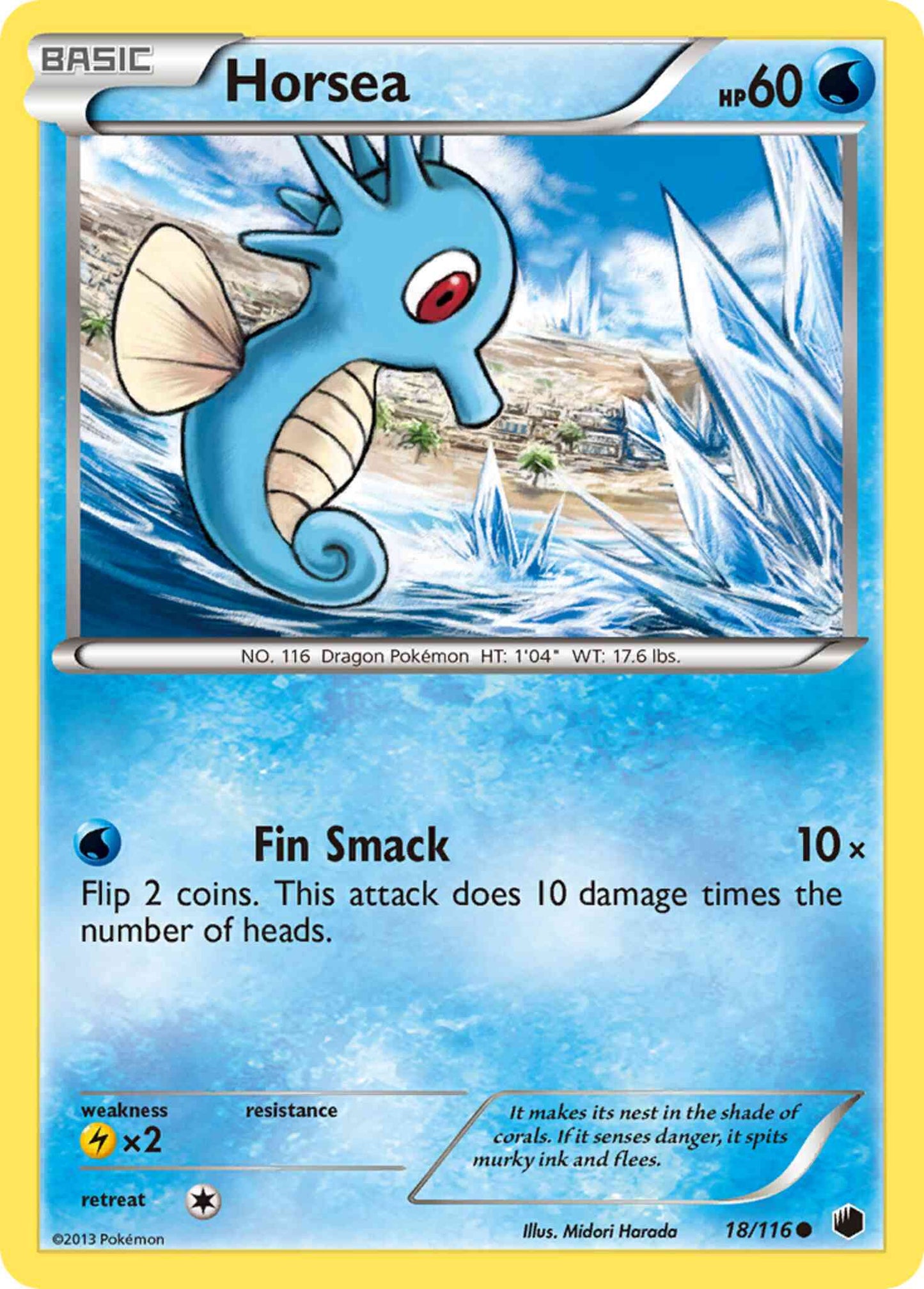 Horsea - 18/116 - Common [bw9-18] [Reverse Holo]