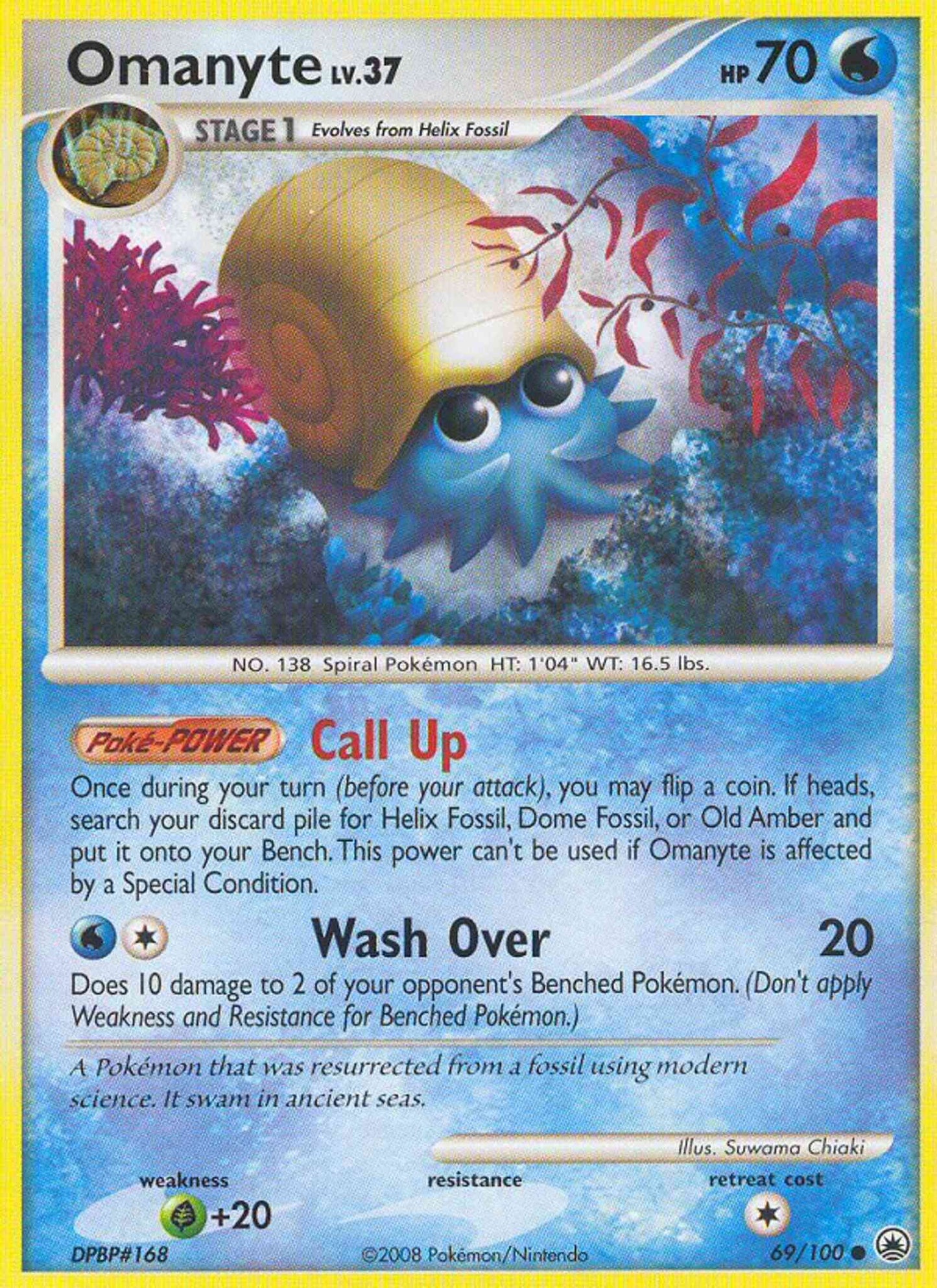 Omanyte - 69/100 - Common [dp5-69] [Reverse Holo]