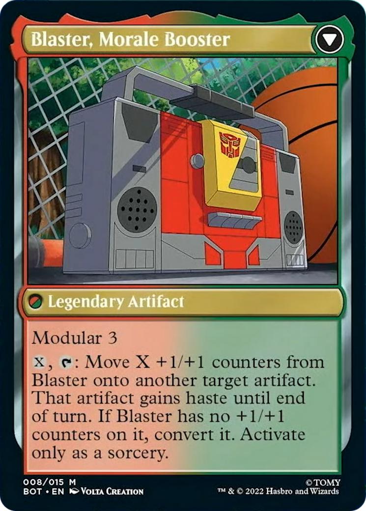 Blaster, Combat DJ // Blaster, Morale Booster [8] [Universes Beyond: Transformers] [Non-Foil]