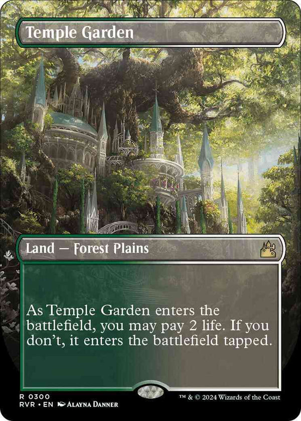 Temple Garden [300] [Borderless] [Ravnica Remastered] [Non-Foil]