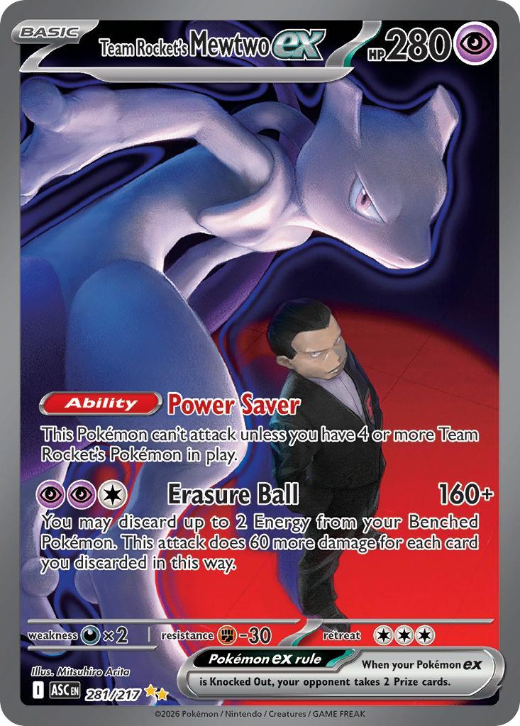 Team Rocket's Mewtwo ex - 281/217 - Special Illustration Rare [me025-281] [Ultra]
