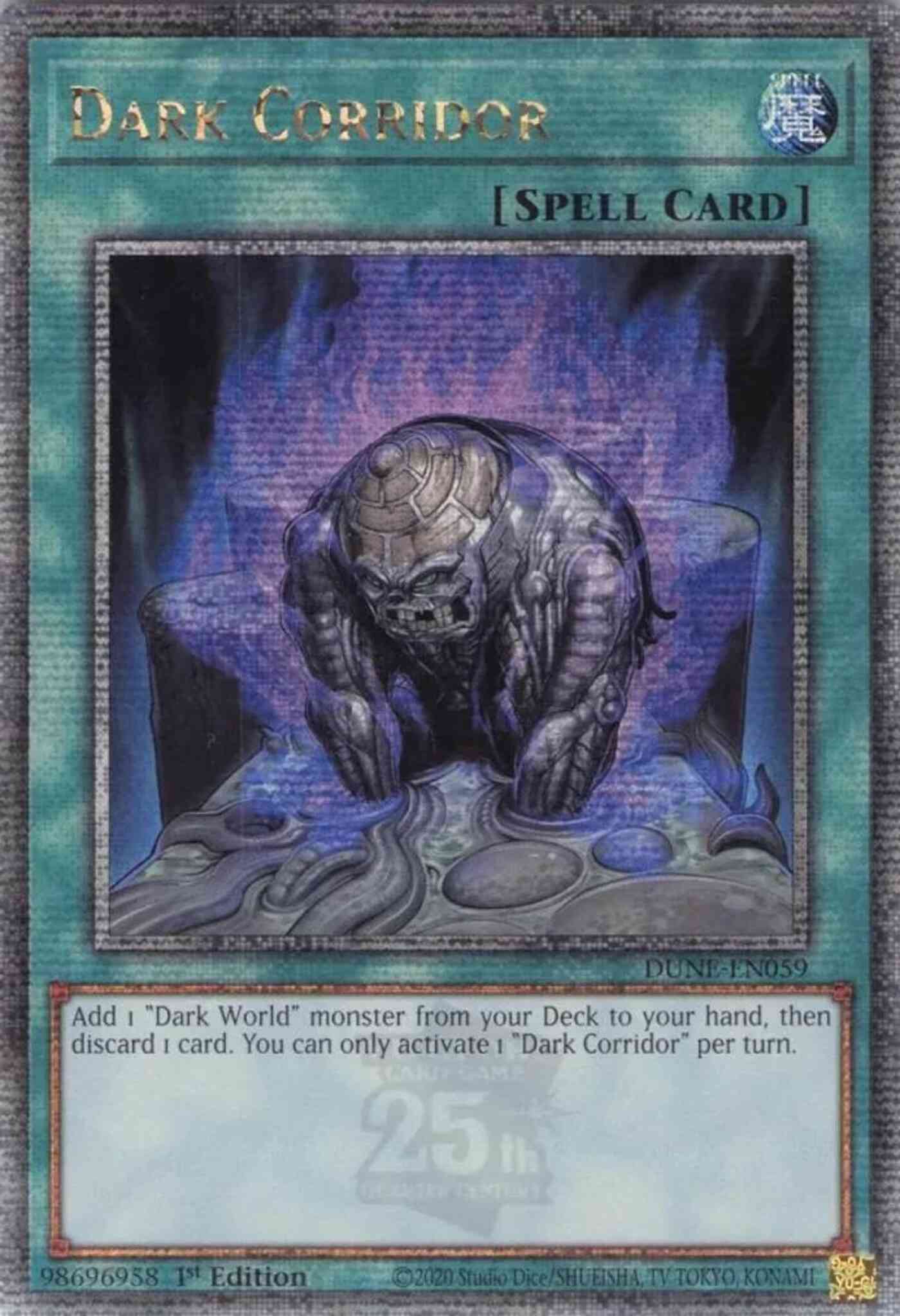 Dark Corridor - DUNE-EN059 - Quarter Century Secret Rare - 1st Edition