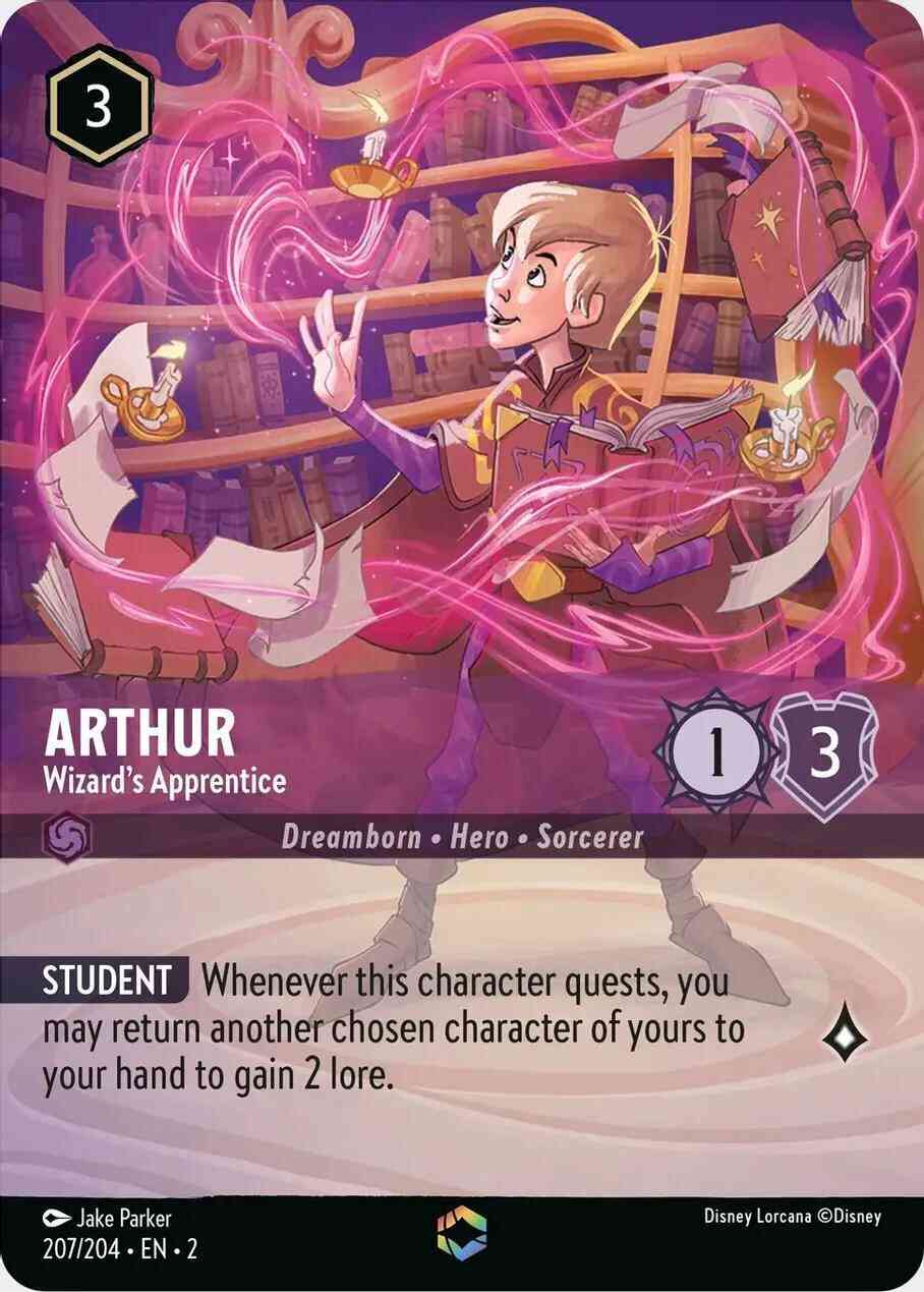 Arthur - Wizard's Apprentice (Enchanted) - 207/204 [Rise Of The Floodborn] [Holofoil]