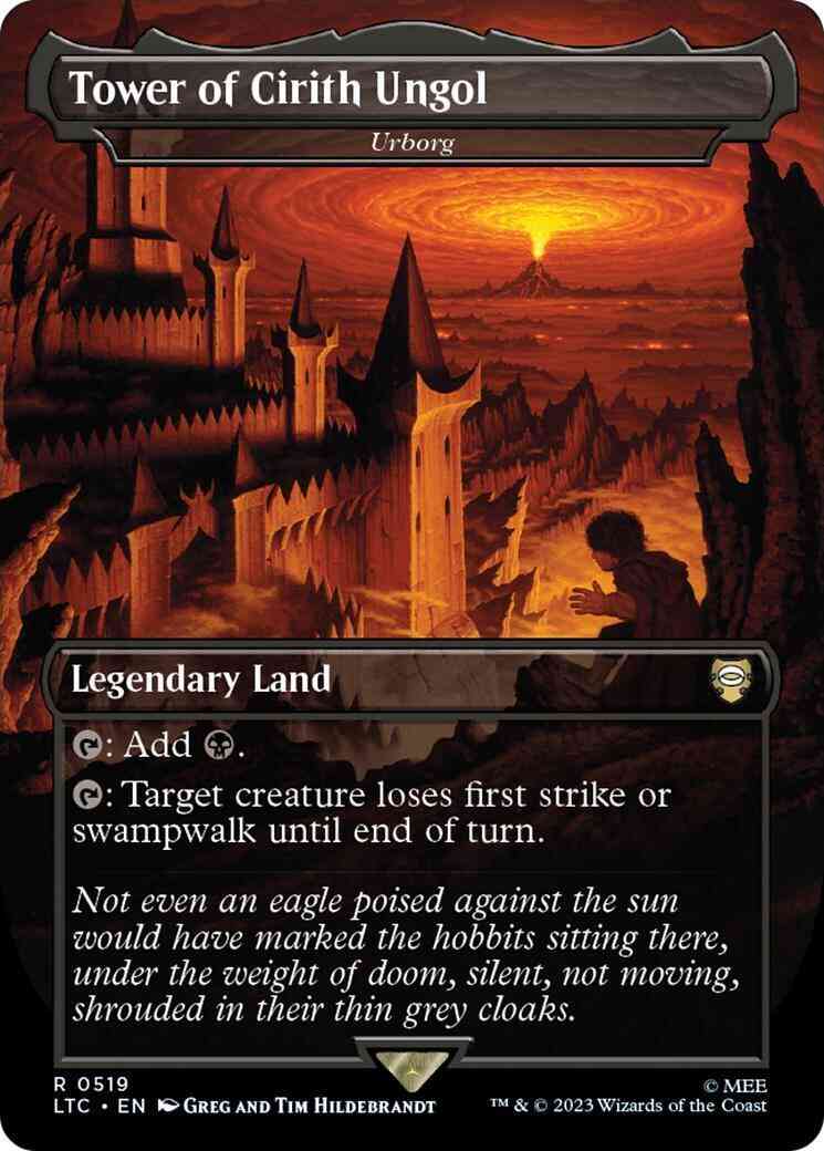 Tower of Cirith Ungol - Urborg [519] [Borderless] [The Lord of the Rings: Tales of Middle-earth: Commander] [Non-Foil]