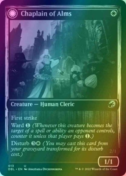 Chaplain of Alms // Chapel Shieldgeist [13] [Innistrad: Double Feature] [Foil]