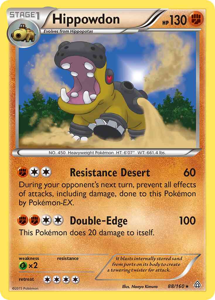Hippowdon - 88/160 - Rare Holo [xy5-88] [Reverse Holo]