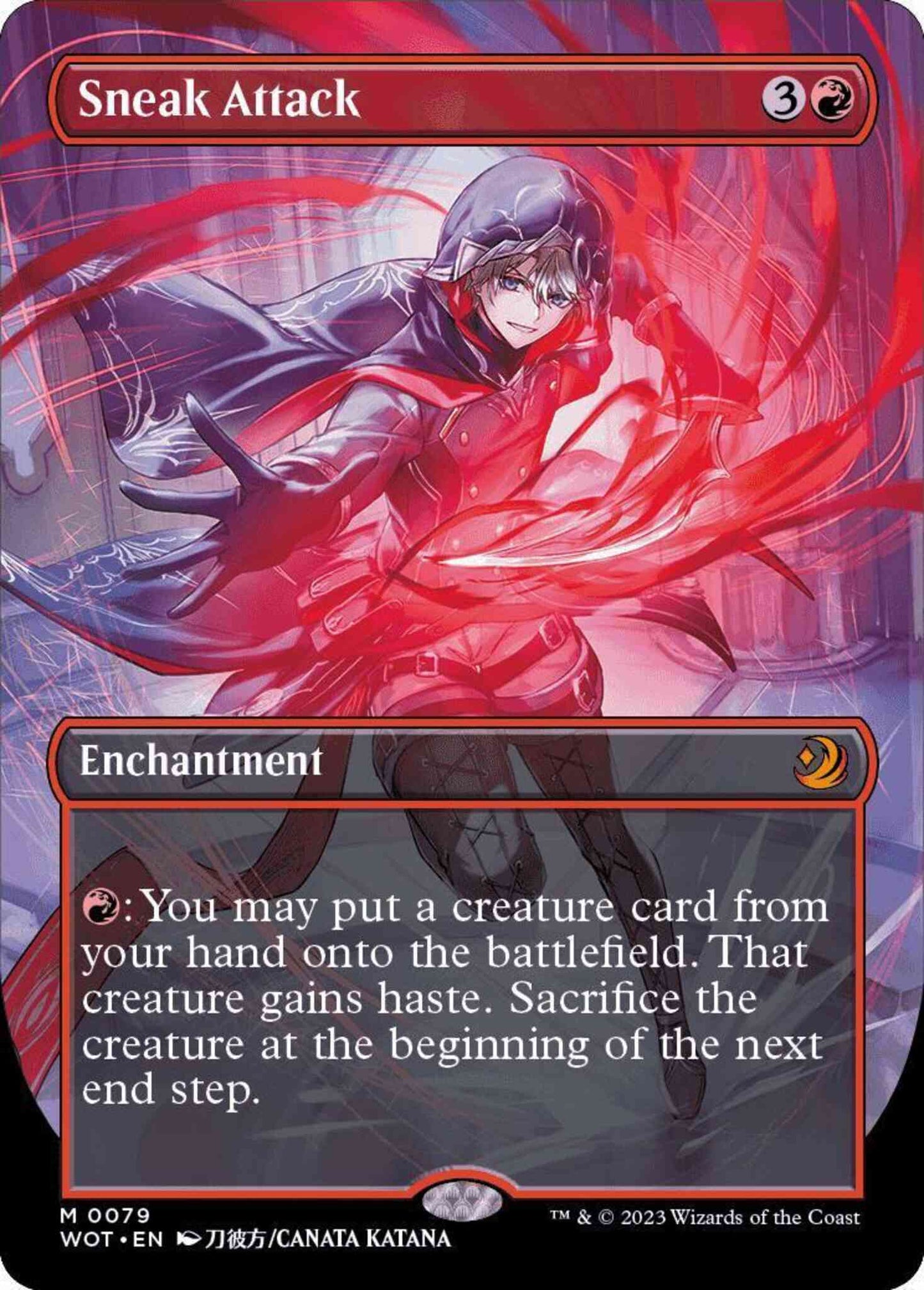 Sneak Attack [79] [Borderless] [Anime] [Wilds of Eldraine: Enchanting Tales] [Non-Foil]