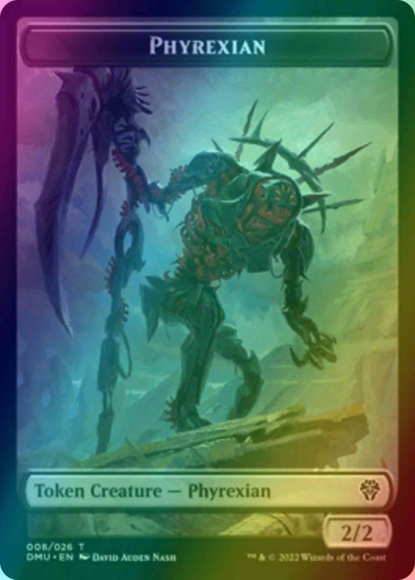 Phyrexian Token (08) // Zombie Token (09) [DMU/DMC Set Symbol] [Dominaria United: Tokens] [Foil]