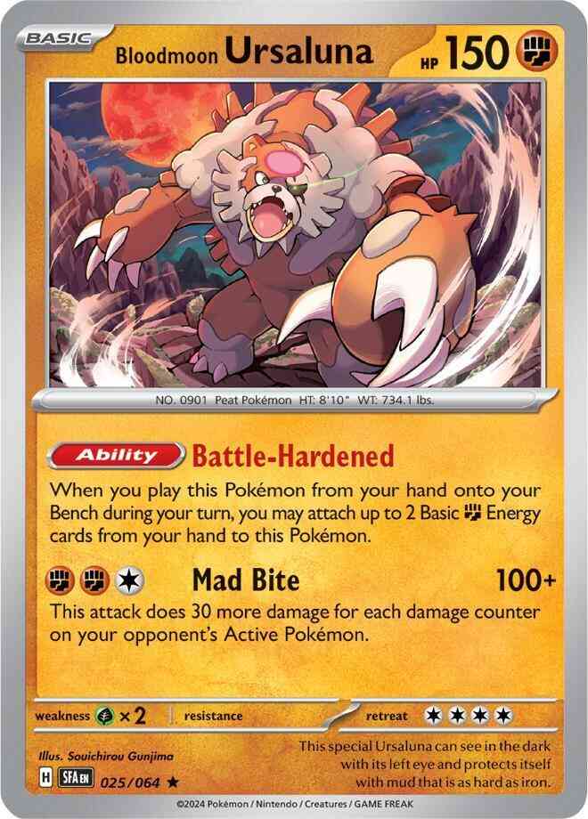 Bloodmoon Ursaluna - 025/064 - Rare [sv065-025] [Holo]