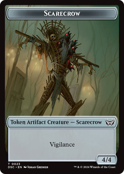 Glimmer Token (04) // Scarecrow Token (23) [Duskmourn: House of Horror: Commander: Tokens] [Non-Foil]