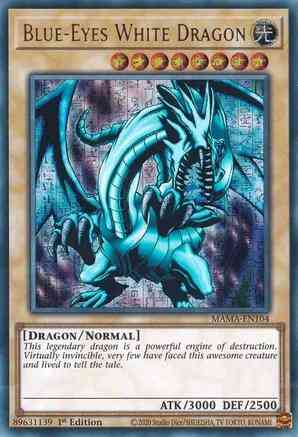 Blue-Eyes White Dragon - MAMA-EN104 - Pharaoh Ultra Rare - 1st Edition