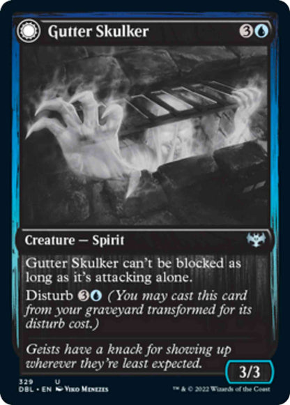 Gutter Skulker // Gutter Shortcut [329] [Innistrad: Double Feature] [Non-Foil]