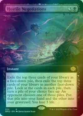 Hostile Negotiations [329] [Extended Art] [The Brothers' War] [Foil]