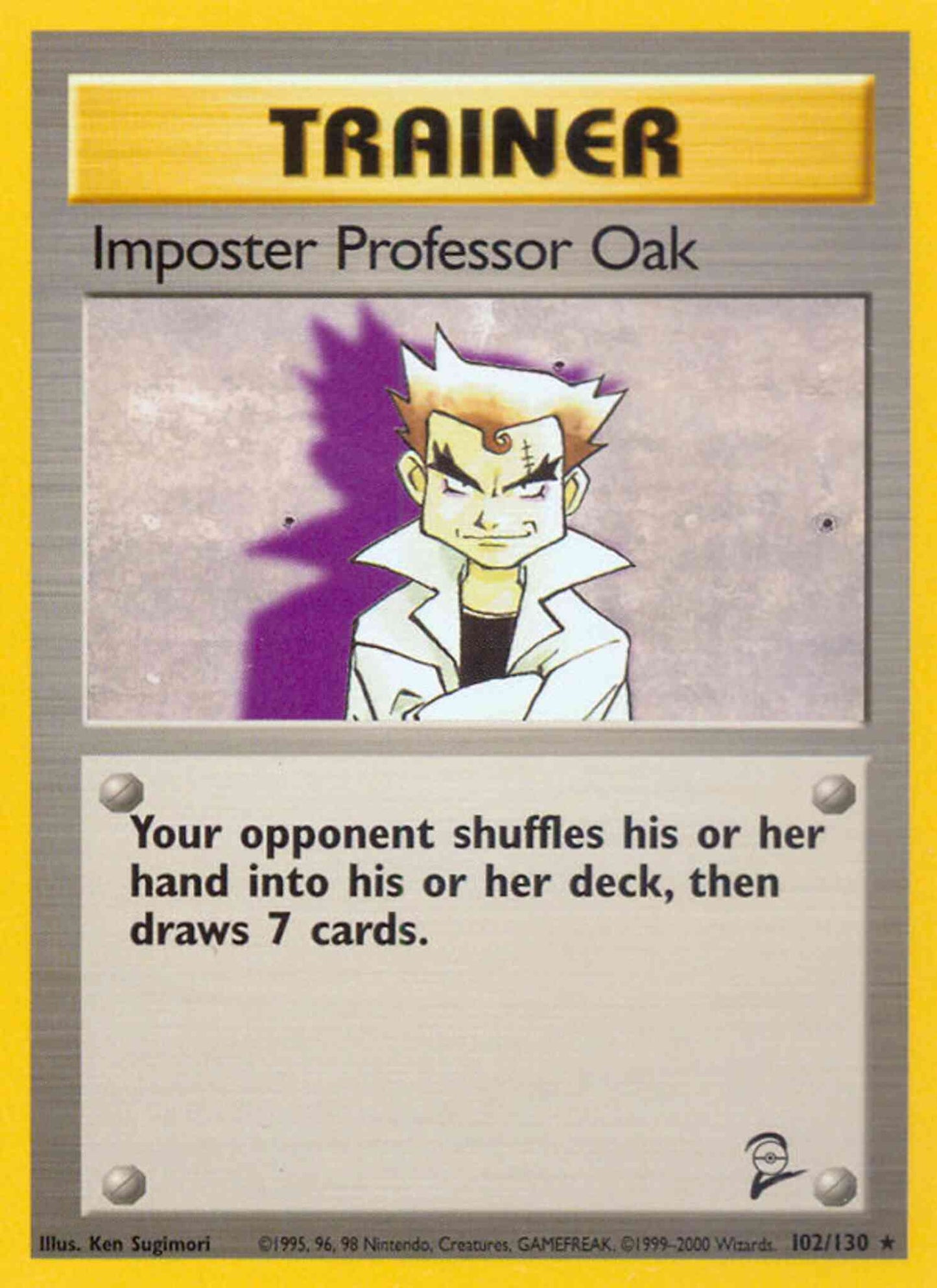 Impostor Professor Oak - 102/130 - Rare [base4-102] [Non-Holo]
