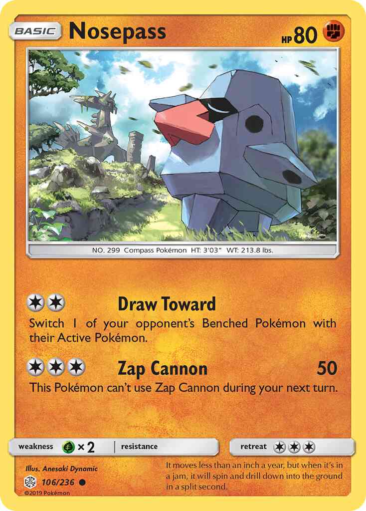 Nosepass - 106/236 - Common [sm12-106] [Non-Holo]