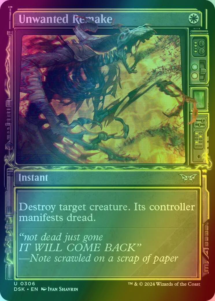 Unwanted Remake [306] [Paranormal Frame] [Duskmourn: House of Horror] [Foil]