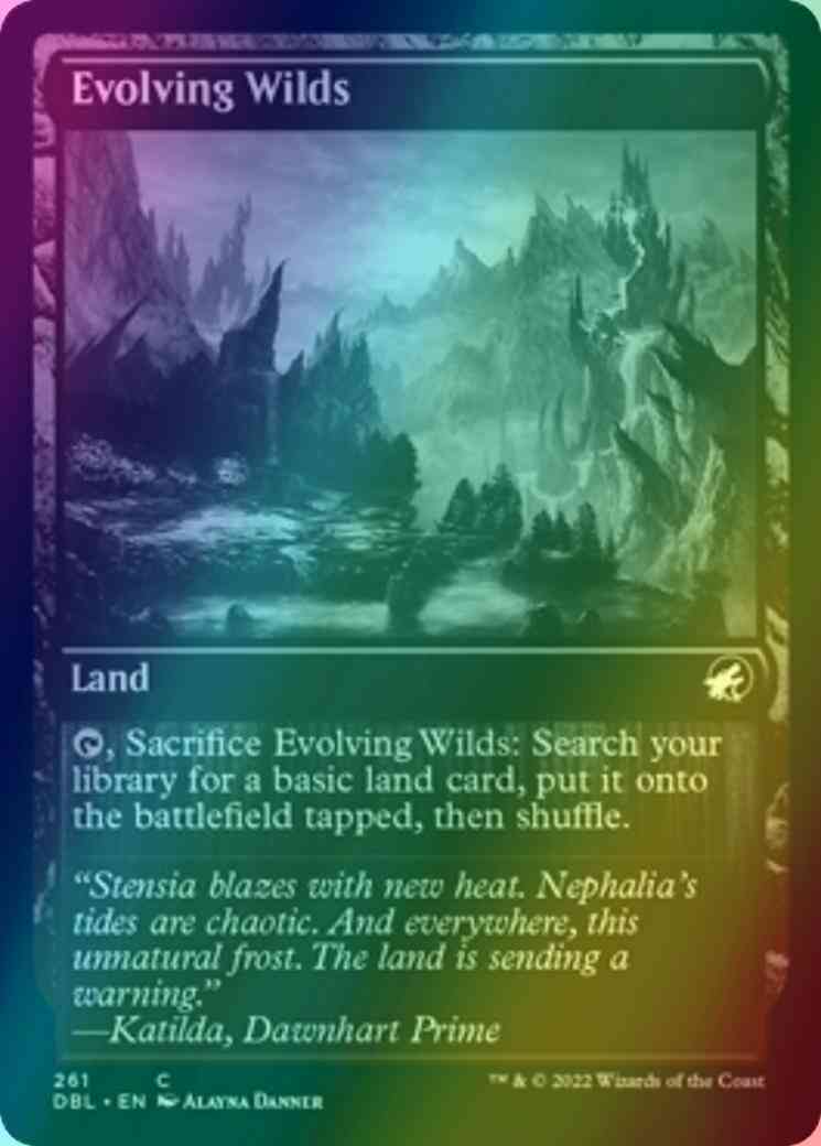 Evolving Wilds [MID Set Symbol] [261] [Innistrad: Double Feature] [Foil]